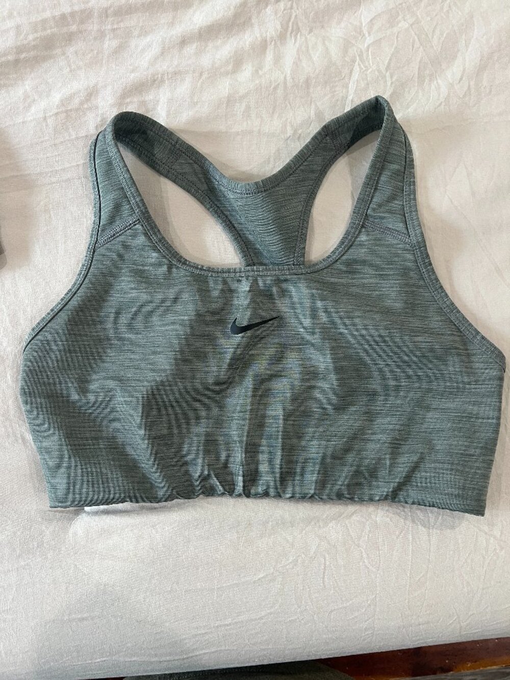 Nike Dri-FIT Gray Racerback Sports Bra Size M